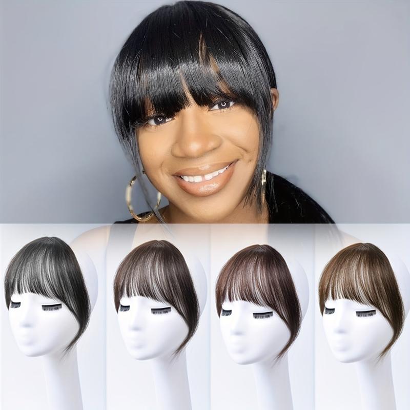 French Style Air Bangs Straight Hair Clip In Bangs 100 Real Human Hair