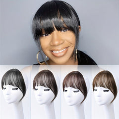 French Style Air Bangs Straight Hair Clip In Bangs 100 Real Human Hair