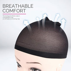 4pcs Soft & Breathable Stocking Wig Caps for Women & Men Stretchy Nylon Wig Caps