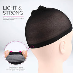 4pcs Soft & Breathable Stocking Wig Caps for Women & Men Stretchy Nylon Wig Caps