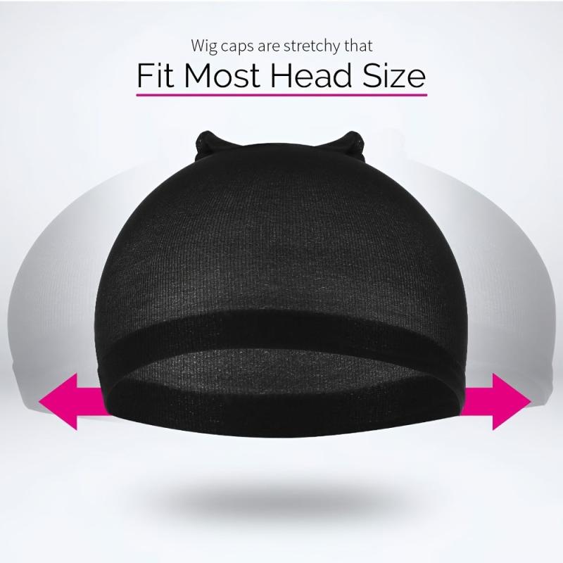 4pcs Soft & Breathable Stocking Wig Caps for Women & Men Stretchy Nylon Wig Caps