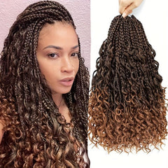 6 Packs Crochet Box Braids Extensions Boho Box Braids Crochet Braids Hair