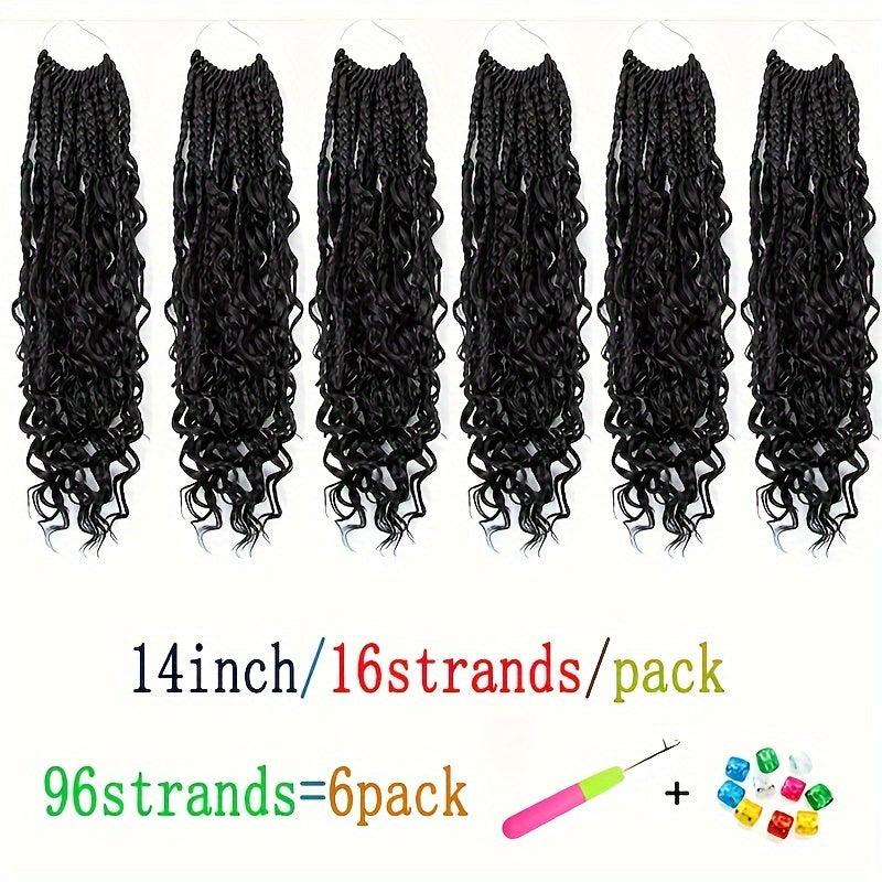6 Packs Crochet Box Braids Extensions Boho Box Braids Crochet Braids Hair