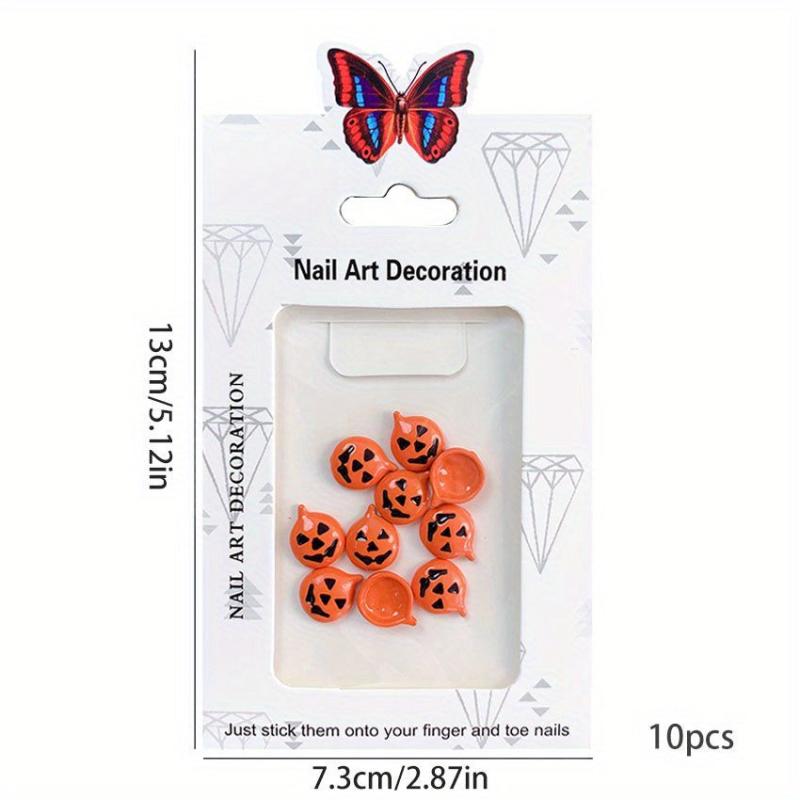 Halloween Pumpkin Nail Art Charms - DIY Nail Art Jewelry