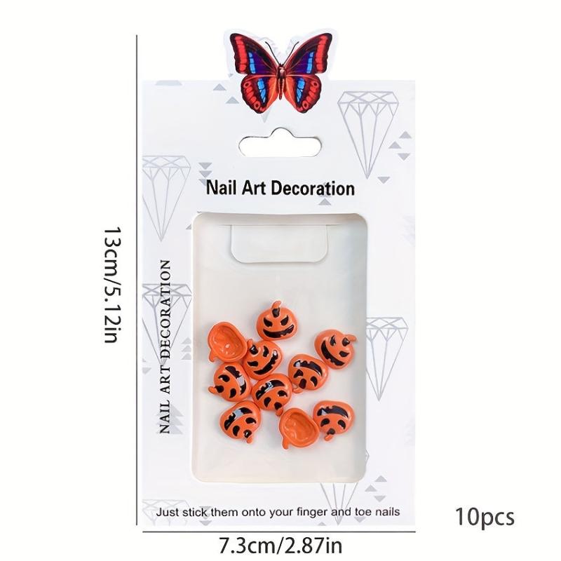 Halloween Pumpkin Nail Art Charms - DIY Nail Art Jewelry