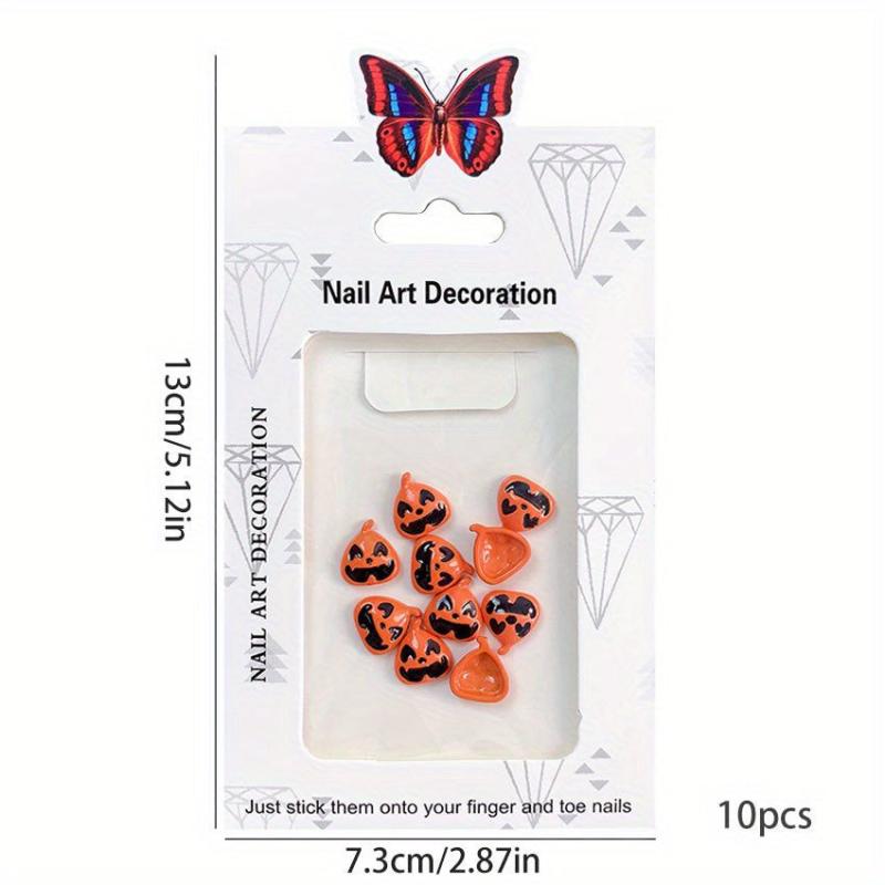 Halloween Pumpkin Nail Art Charms - DIY Nail Art Jewelry