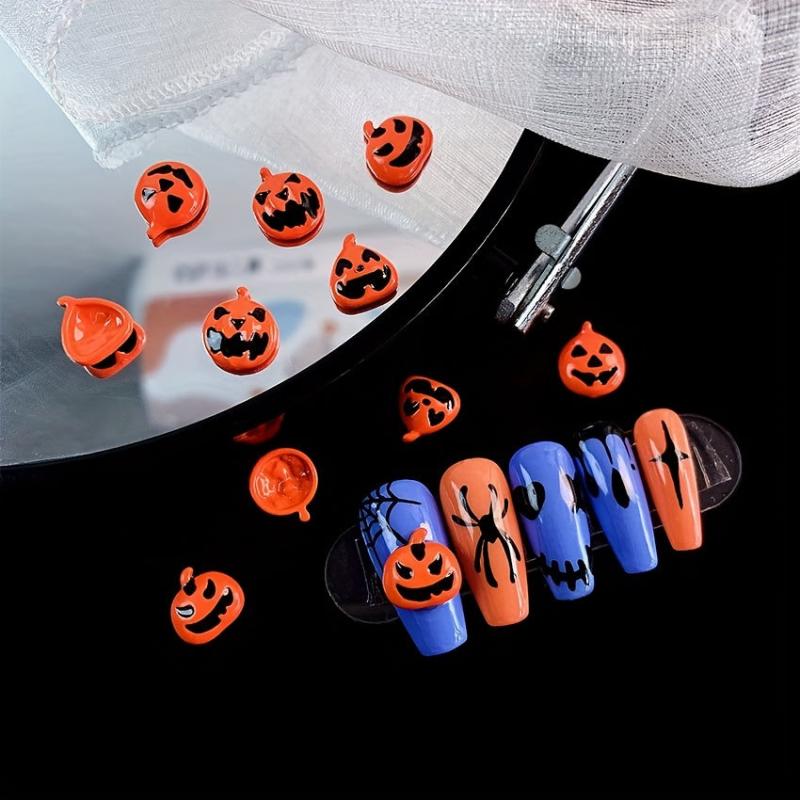 Halloween Pumpkin Nail Art Charms - DIY Nail Art Jewelry