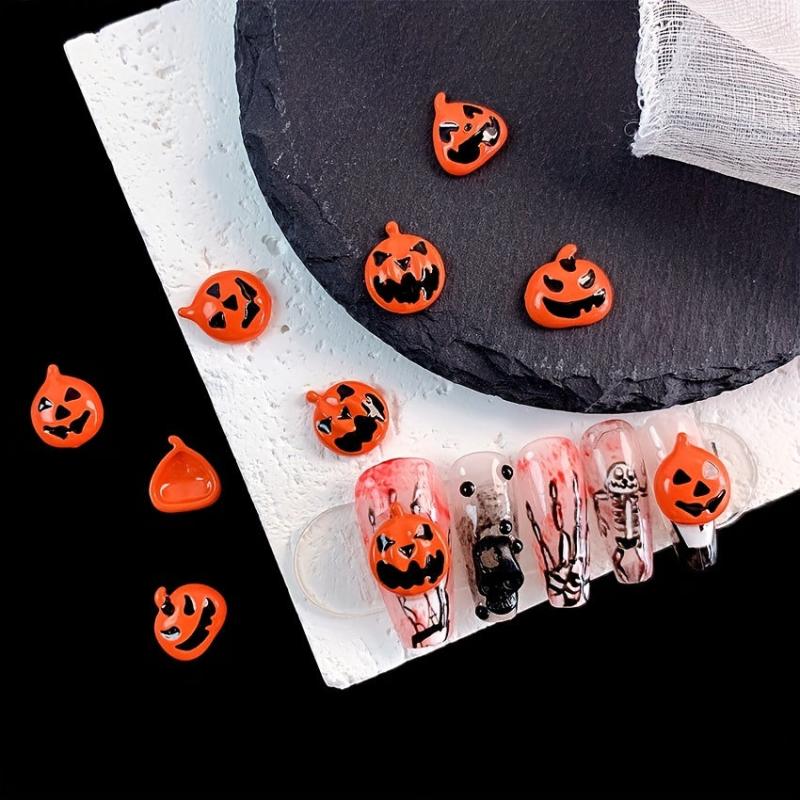 Halloween Pumpkin Nail Art Charms - DIY Nail Art Jewelry