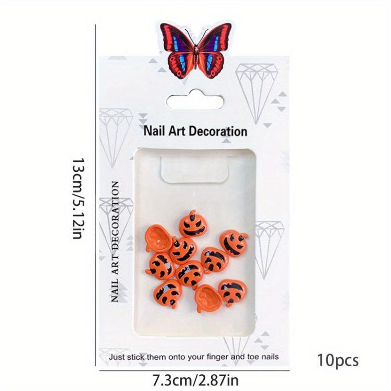 Halloween Pumpkin Nail Art Charms - DIY Nail Art Jewelry