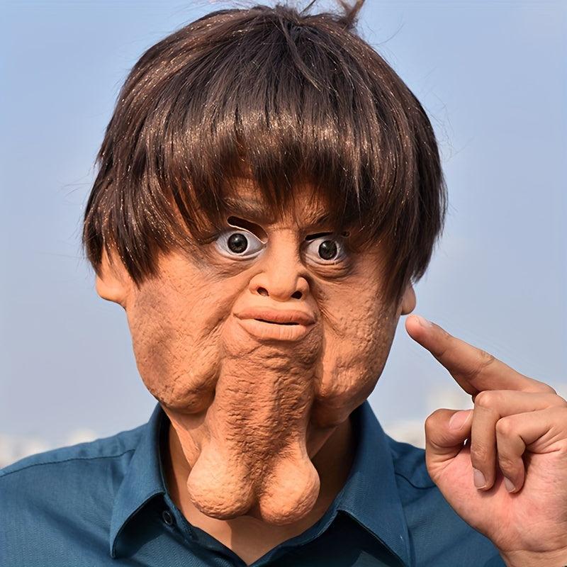 Halloween Latex Mask Adult Double Chins Funny Horror Scary Mask