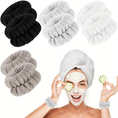 8 Pc Microfiber Wrist Wash Towel Band for Face Washing - Absorbent Sweatband