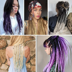 24 Inch Blonde Ombre Synthetic Dreadlock Extensions