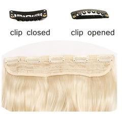 Long Curly Wavy Hair Extensions 5 Clips Synthetic Fiber Hairpieces