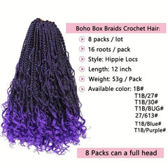 30 48 Cm Boho Box Braids 8 Packs Goddess Box Braids Crochet Hair