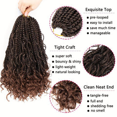 30 48 Cm Boho Box Braids 8 Packs Goddess Box Braids Crochet Hair