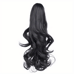 Body Wave Claw Clip Hair Extensions Long Curly Wavy Ponytail Synthetic Hair