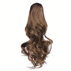 Body Wave Claw Clip Hair Extensions Long Curly Wavy Ponytail Synthetic Hair