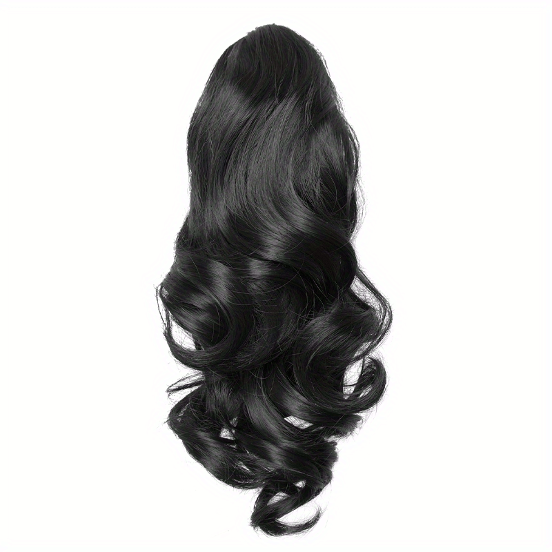 Body Wave Claw Clip Hair Extensions Long Curly Wavy Ponytail Synthetic Hair