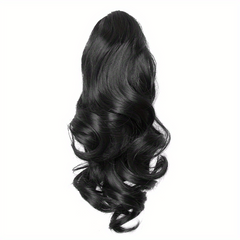 Body Wave Claw Clip Hair Extensions Long Curly Wavy Ponytail Synthetic Hair