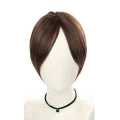 Straight Synthetic Hair Topper Clip In Hair Extension Natural Look Women Men