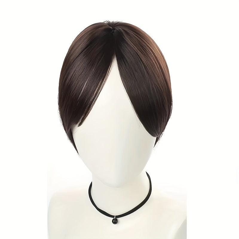 Straight Synthetic Hair Topper Clip In Hair Extension Natural Look Women Men