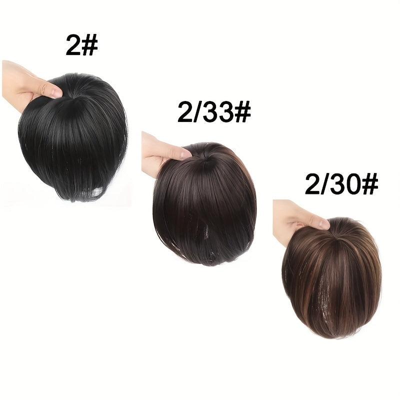 Straight Synthetic Hair Topper Clip In Hair Extension Natural Look Women Men