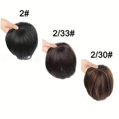 Straight Synthetic Hair Topper Clip In Hair Extension Natural Look Women Men