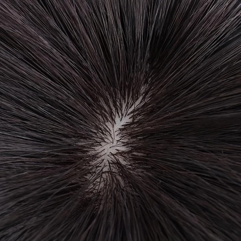 Straight Synthetic Hair Topper Clip In Hair Extension Natural Look Women Men