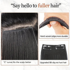Invisible Clip In Hair Extensions Synthetic One Piece Hair Pad for Women