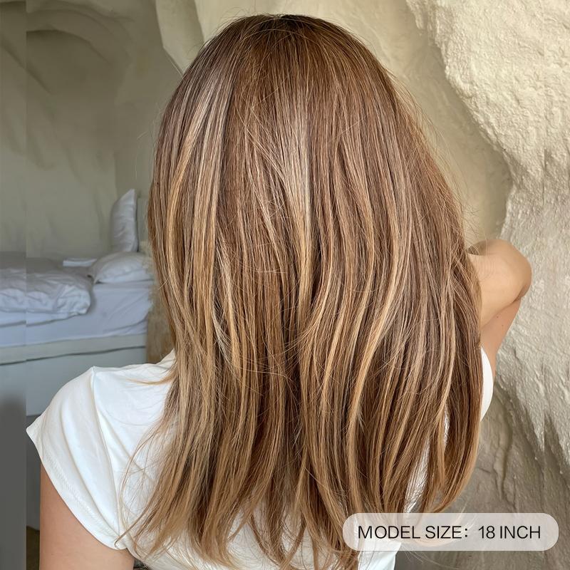 Short Ombre Brown Mixed Blonde Bob Wigs For Women