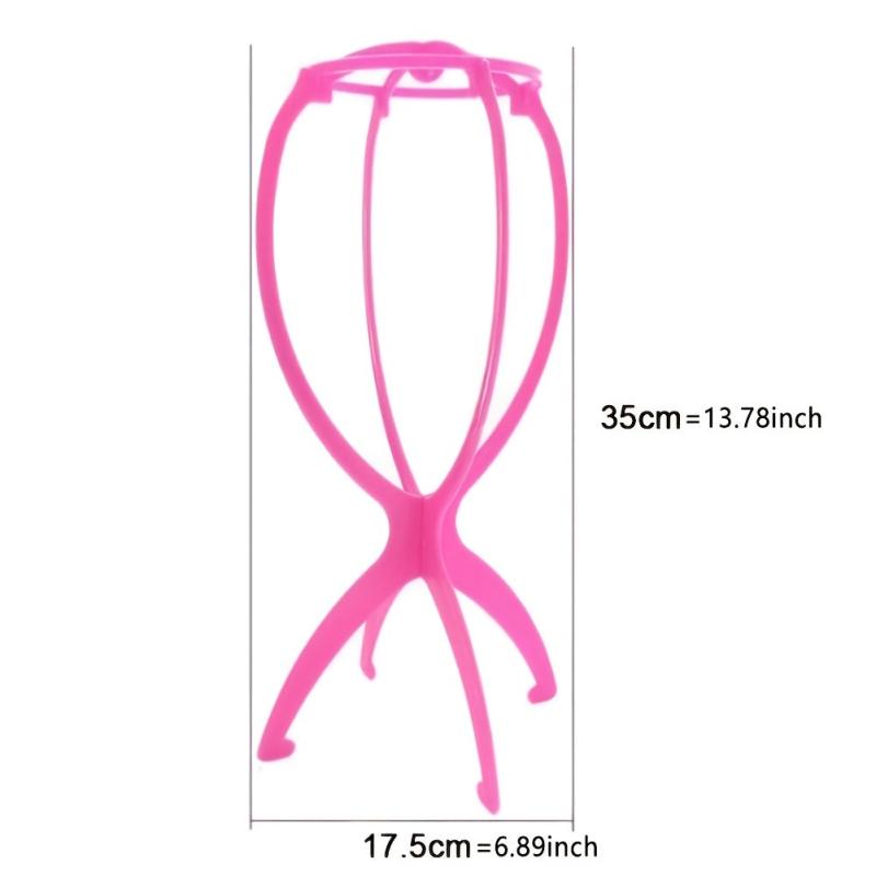 Folding Wig Stand for Solid Wigs Stable Hairpiece Holder