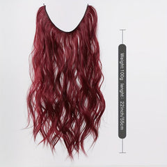 Long Curly Wavy Hair Extensions 55-88 cm Invisible Wire for Women