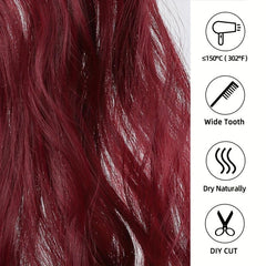 Long Curly Wavy Hair Extensions 55-88 cm Invisible Wire for Women