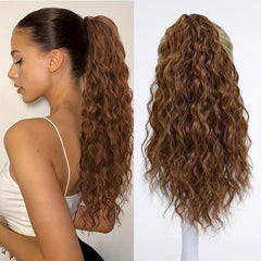 Blonde Wavy Curly Ponytail Extension Claw Clip HairPiece