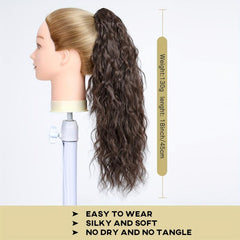 Blonde Wavy Curly Ponytail Extension Claw Clip HairPiece