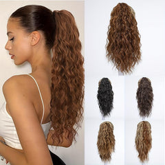 Blonde Wavy Curly Ponytail Extension Claw Clip HairPiece