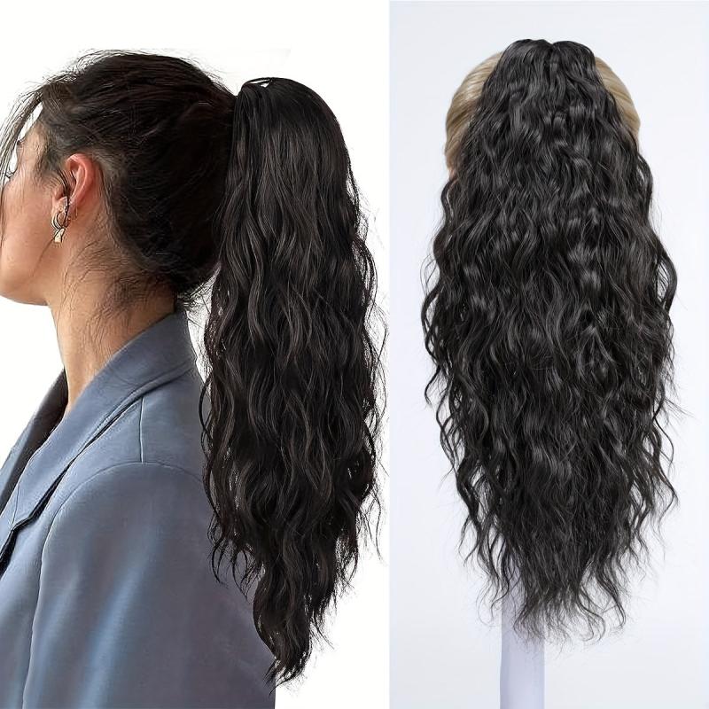 Blonde Wavy Curly Ponytail Extension Claw Clip HairPiece
