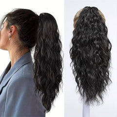 Blonde Wavy Curly Ponytail Extension Claw Clip HairPiece