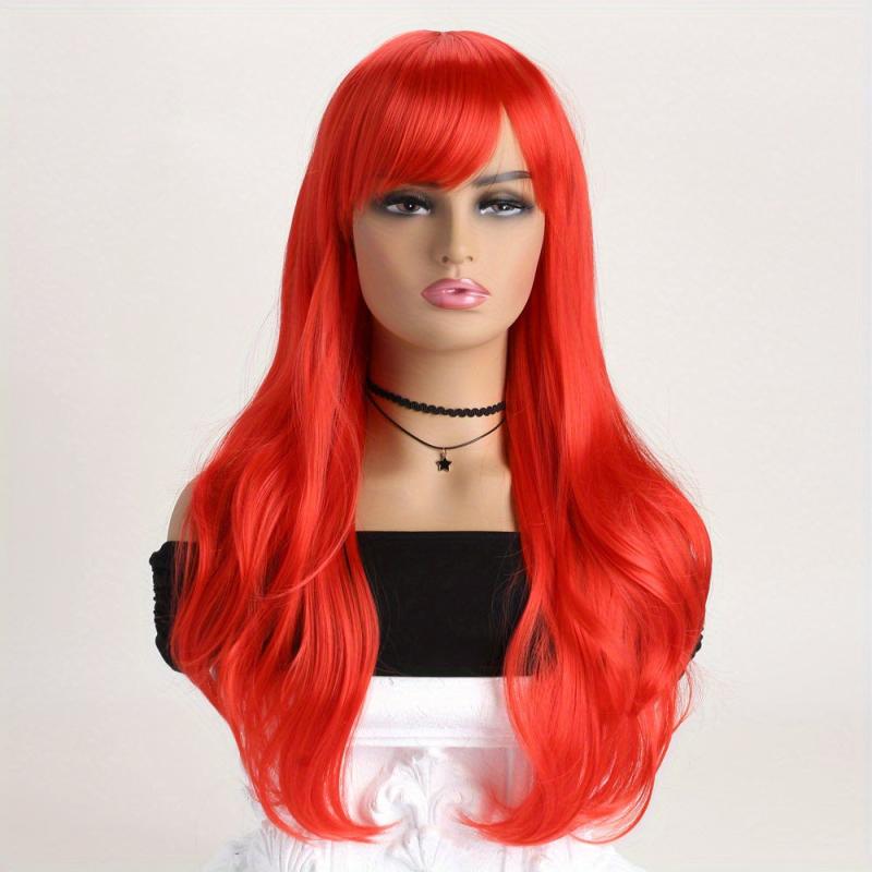 Blonde Body Wave Wig with Bangs Synthetic Heat Resistant