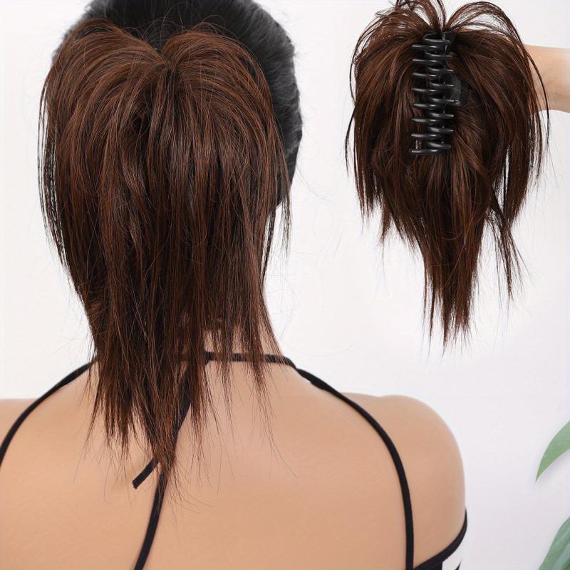 Claw Ponytail Messy Layered Ponytail Extensions Synthetic Clip In Hair
