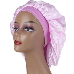 Silk Satin Bonnet Long Hair Double Layer