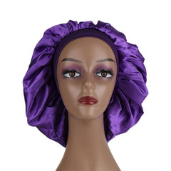 Silk Satin Bonnet Long Hair Double Layer
