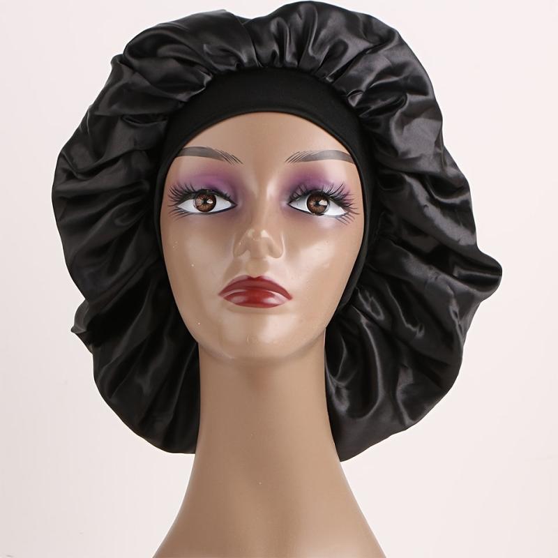 Silk Satin Bonnet Long Hair Double Layer