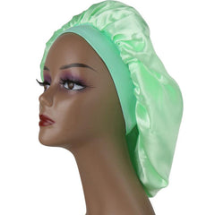 Silk Satin Bonnet Long Hair Double Layer