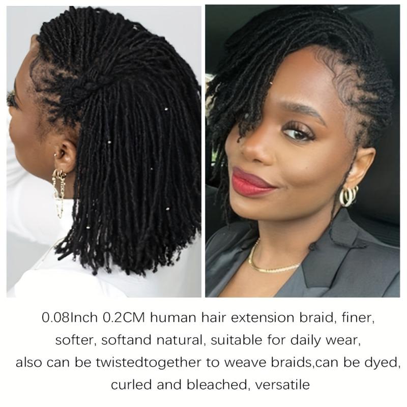 30 Strands Locs Extensions Human Hair Dreadlock Extensions Natural Soft Locs