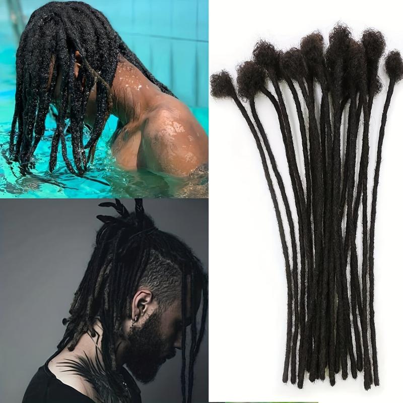 30 Strands Locs Extensions Human Hair Dreadlock Extensions Natural Soft Locs