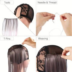 20 Wig C Curved Needles & 299.92m Thread Set for Professional Wig Making