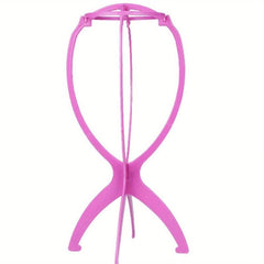 Solid Wigs Display Stand Portable Folding Hat Hairpiece Holder