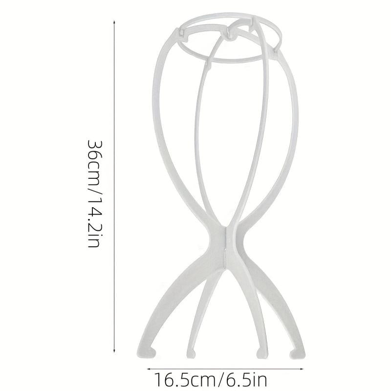 Solid Wigs Display Stand Portable Folding Hat Hairpiece Holder