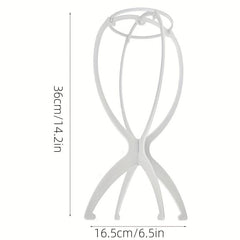 Solid Wigs Display Stand Portable Folding Hat Hairpiece Holder